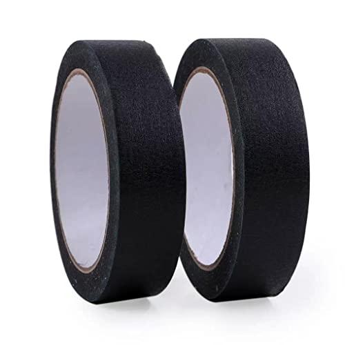 BRANSHERY マスキングテープ パーマセルテープ 2個セット 黒 ブラック 幅 25mm x ...