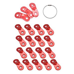 DaLaCa アルミニウム 自在金具 ロープテンショナー テント タープ ロープ 張り用 20個セット 5mmまで対応