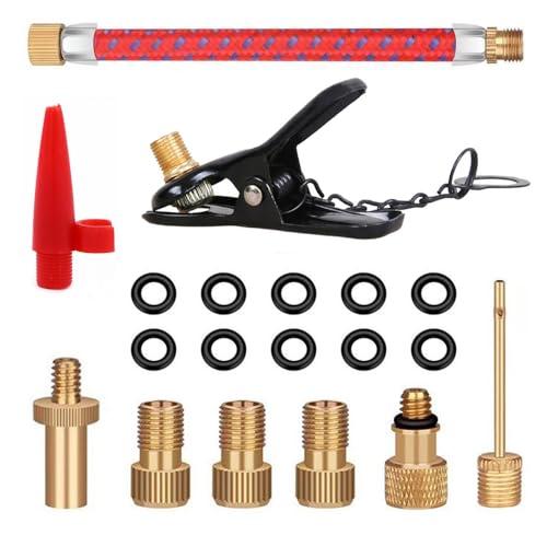 YFFSFDC バルブアダプター 8種セット 自転車バルブ 変換アダプター 仏式/米式/英式変換 ポ...