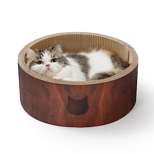 by  猫壱 爪とぎ バリバリベッド サークルMダークブラウン