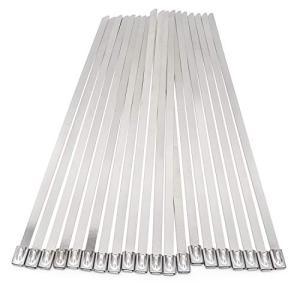 幅7.9 mmステンレス製耐熱 頑丈な結束バンド ホースバンド パイプクランプ 20本セット