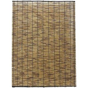 水勘製簾所 いぶし焼 天津すだれ 約88×157cm ブラウン 袋入り いぶし焼加工で 虫やカビが付きづらい