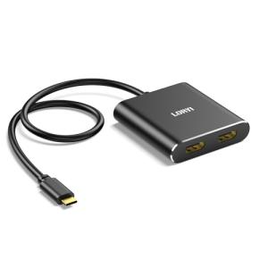 USB C HDMI 変換アダプター HDMI 拡張 2in1 4K@60Ｈz デュアル hdmi 分配器 拡張モード対応 Hdmi アダプター