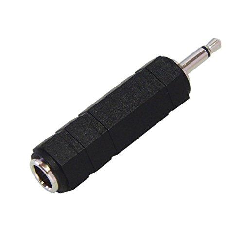 6.3mm モノラル標準プラグメス→ 3.5mm モノラルミニプラグオス 変換 プラグ PLG-N2