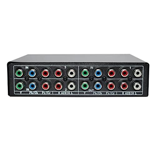 Dovhmoh RGBコンポーネントスイッチセレクター、5 3ウェイYPBPRケーブル、コンポーネン...