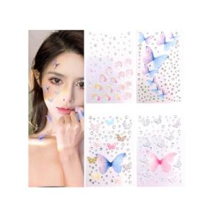 WIEXUN 4枚 ラインストーン フェイスシー...の商品画像