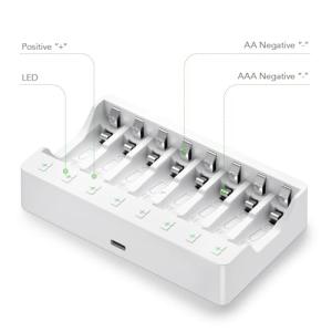 EBL 単3形充電池充電器セット 8スロット充...の詳細画像1