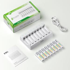 EBL 単3形充電池充電器セット 8スロット充...の詳細画像4
