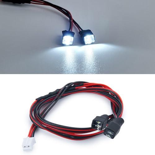 TRZX タミヤ1/14 RCトレーラートラックのアップグレードパーツ用RC LEDライトヘッドライ...