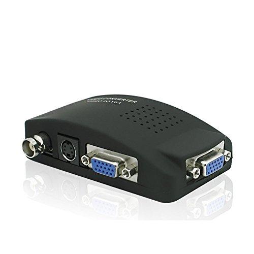 COOLEAD BNC/S-video TO VGAコンバータ アナログ変換器 音像入出力対応 PC...