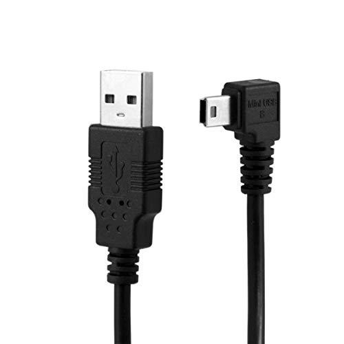 JSER Mini USB B Type 5ピン オス 左角度 90度 - USB 2.0 オス デ...