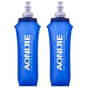 Azarxis ハイドレーション ボトル 折りたたみ水筒 TPU 水筒 携帯式ボトル ウォーターボトル ソフト フラスク 軽量 給水 ランニング