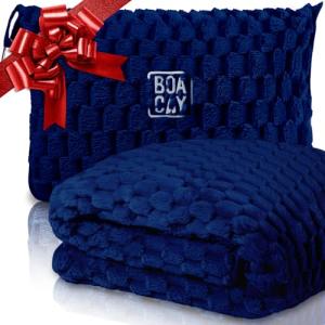 BOACAY 飛行機や車用の折り畳みデザインのブランケット - コンパクトなオフィス用ブランケット - 大人と子供向けの枕、持ち運び可能なケース