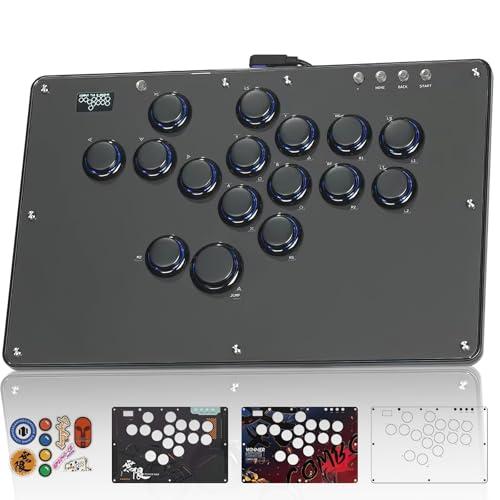 Haute42 アケコン レバーレス コントローラー レバーレス アケコン ボタン枠の追加 極薄の厚...