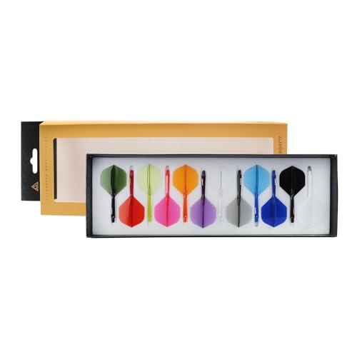 CUESOUL ROST 77 透明性 一体型フライト スタンダード 12色混合 12本セット Sサ...