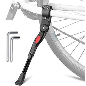 自転車 サイドスタンド バイク キックスタンド 長さ調整可能 - 合金製 二点固定 簡単取り付け 24-28''~700C対応 MTB/BMX