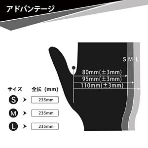 NEOTRIL ニトリル手袋 黒 食品衛生法に...の詳細画像5