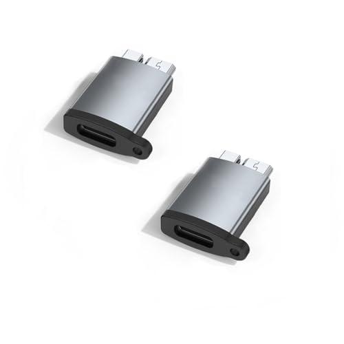 USB Micro B-TYPE C変換アダプター 2個入り USB 3.1 GEN2 10Gbps...