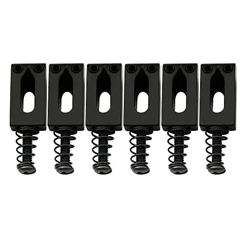 Musiclily Basic 10.5mm エレキギターブリッジサドル ブロックタイプサドル、ブラ...