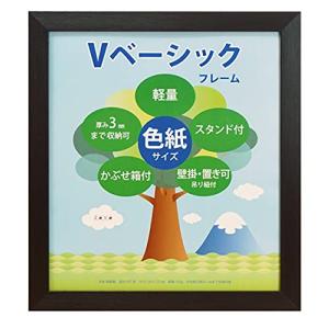 万丈 フォトフレーム Vベーシックフレーム 色紙サイズ ブラック 106383