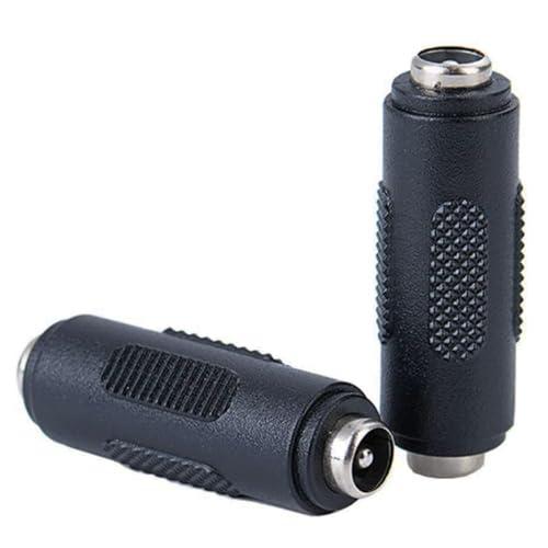 DC電源コネクタ 2.1x5.5 mm 変換コネクタ メス-メスジャックアダプタ ソケットコンバータ...