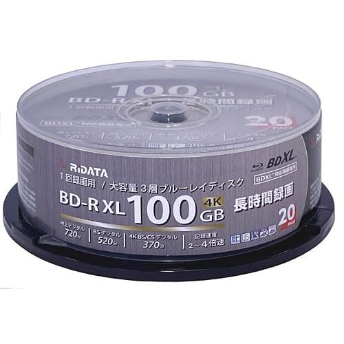 ・RiDATA （ライデータ） 1回録画用 片面3層 2-4倍速 ブルーレイディスク ホワイトプリン...