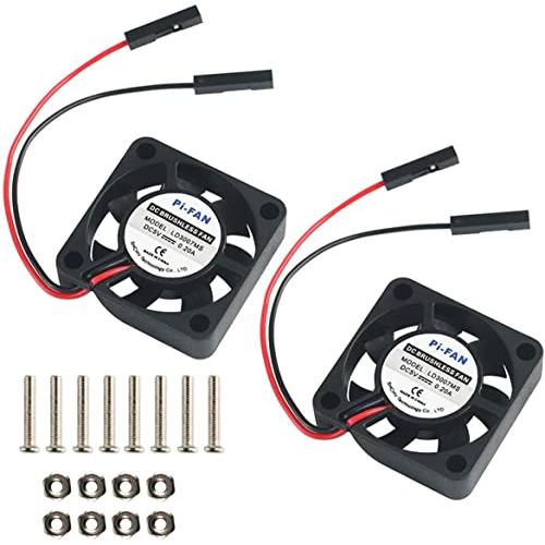2個 Raspberry Pi DCブラシレス冷却ファンヒートシンク冷却ラジエータコネクタRaspb...