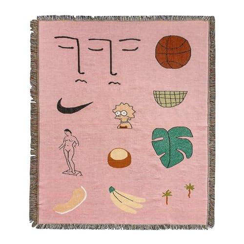 SWAG GEAR ブランケット シンプソンズ ラグ 北欧風 おしゃれ ピンク 130×160cm