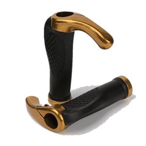 Beatus エンドバー付き ハンドル グリップ マウンテンバイク 自転車 人間工学 左右セット ゴム製グリップ