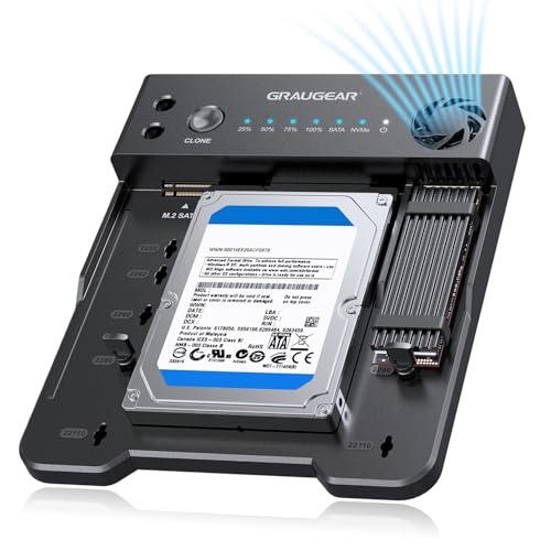 GRAUGEAR SATA SSD/HDD to M.2 NVMe ドッキングステーション USB-...