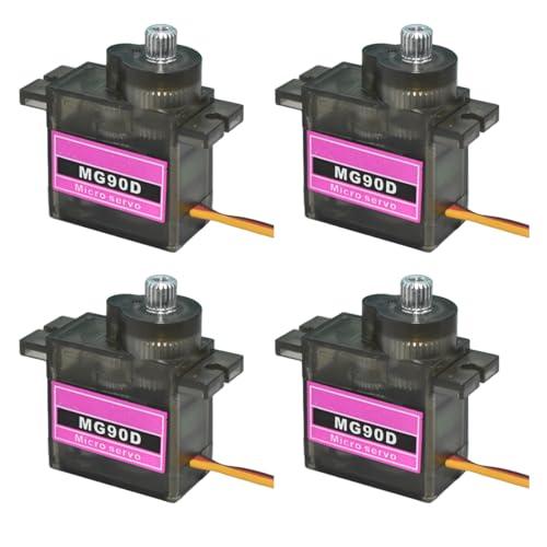 4個 MG90DデジタルマイクロRCサーボ フルメタルギア仕様 SG90 9g 互換モデル for ...