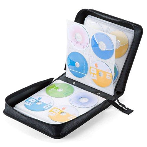 サンワダイレクト DVD CDケース ウォレット ハンドル付き 320枚収納 ブラック 200-FC...