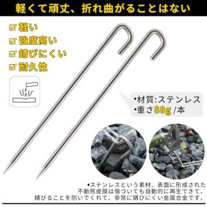 Soomloomステンレスペグ ステーク テン...の詳細画像2