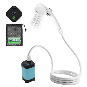 ZenCT 7800ｍAh ポータブル シャワー 電動 簡易 シャワー アウトドアシャワー USB充電式 フル充電で160分使用可能 水流量無段