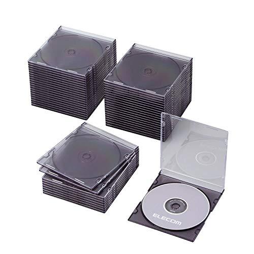エレコム DVD CDケース プラケース スリム 1枚収納 50枚パック クリアブラック CCD-J...