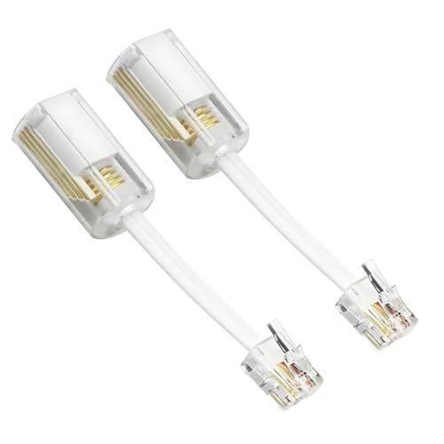 Anytop 電話コードデタングラー RJ9 8センチメートル モジュラケーブル ねじれ防止 アンチ...