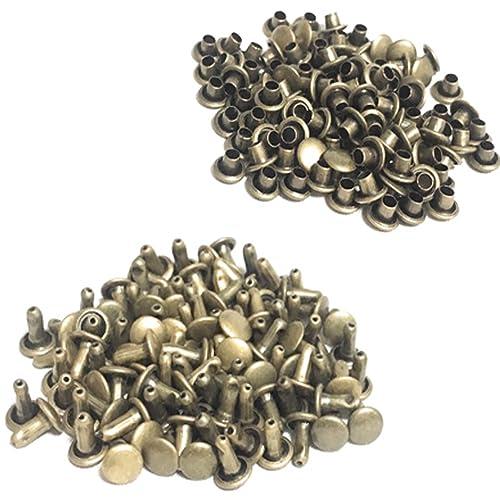 クラフトパーツ屋 カシメ 両面カシメ 小 頭6mm 足 7.5mm アンティーク 100個 レザーク...