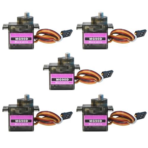HiRCgo 5個MG90D デジタルサーボ フルメタルギア仕様 マイクロサイズ（SG90 / MG...