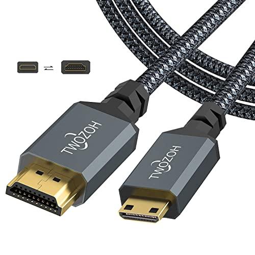 Twozoh Mini HDMI to HDMIケーブル 7.5M 4K 60Hz UHD Mini...