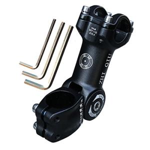自転車ステム 自転車用ハンドルステム クランプ径28.6mm マウンテンバイク、ロードバイク、クロスバイク対応可能 ブラック0〜80度調整可能自