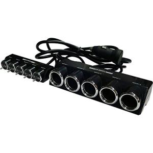 カシムラ 分配器 セパレートスイッチ5連ソケット トグルスイッチ