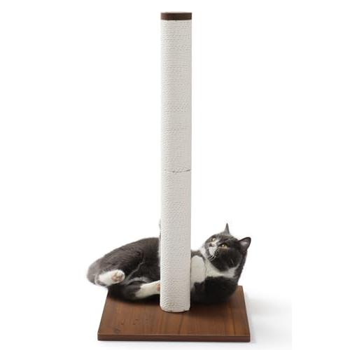 by  猫壱 バリバリつめとぎポール ウッドプレミアム L 紙縄 ダークブラウン