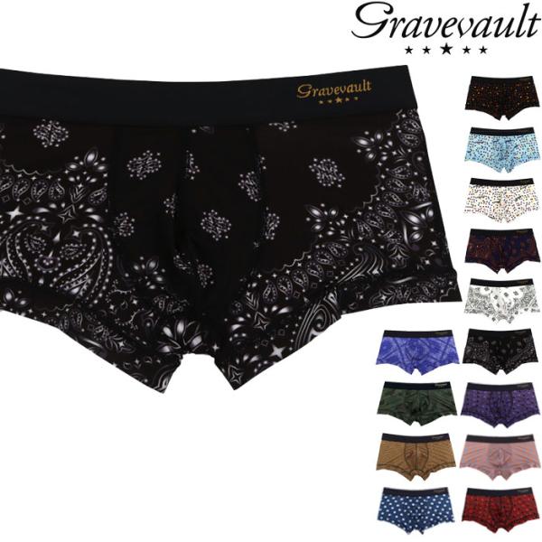 グレイブボールト Gravevault ボクサーパンツ メンズ ローライズ STAR MARK 無地...