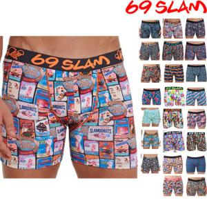 69slam メンズ ボクサーパンツ ロックスラム マイクロファイバー MBY シリーズ ロング ブランド サーフ系 ネコポス 送料無料｜luxurious-store