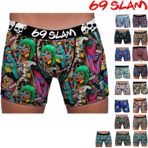 69SLAM メンズ マイクロファイバー MBY ロング ボクサーパンツ ロックスラム サーフパンツ、水着のインナーOK 下着 パンツ インナー ラッピング 無料｜luxurious-store