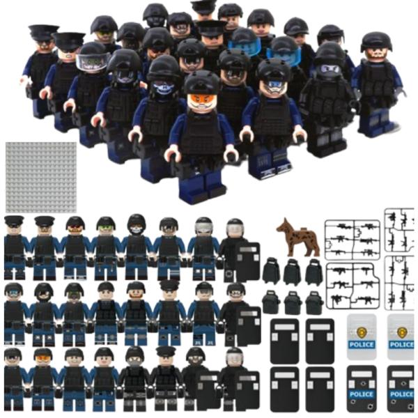 送料無料 レゴ LEGO 互換 ミニフィグ 24体 警察官 警察 POLICE 兵士 ミニフィギュア...