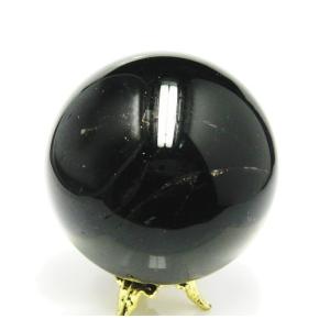 モリオン丸玉　黒水晶　チベット産　魔除け　天然石　鉱物　62mm 大人気の チベット産 最強の魔除け・邪気払いの石 黒水晶【モリオン