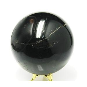 丸玉 黒水晶 (モリオン) 51mm玉/187g ランク AAA 浄化 魔除け 天然石