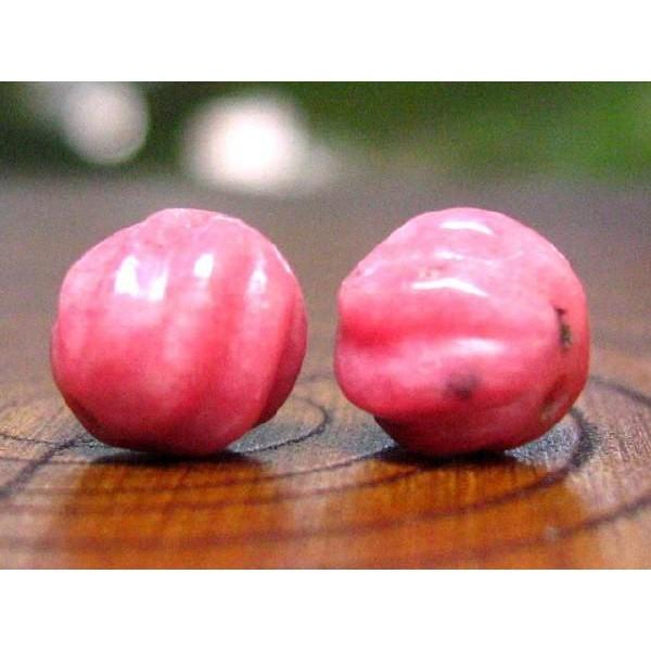 天然石ビーズ　ロードナイトウェーブ８mm/１粒