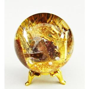 開運 ゴールドルチルクォーツ 原石 ルチルクォーツ 丸玉
